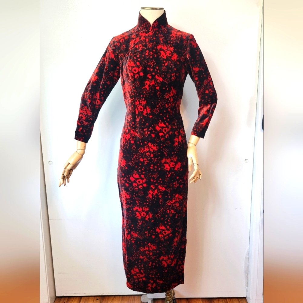 Custom Chinese Velvet Dress